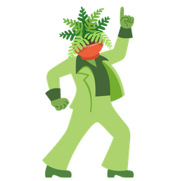 mirror ball and potted plant