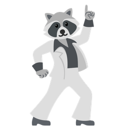 mirror ball and raccoon