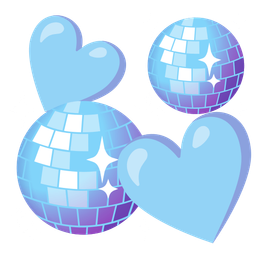 mirror ball and revolving hearts