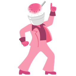 mirror ball and shaved ice