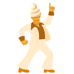 mirror ball and soft ice cream