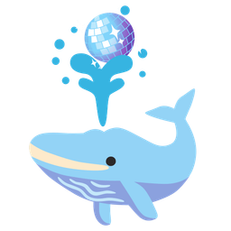 mirror ball and spouting whale