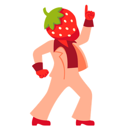 mirror ball and strawberry