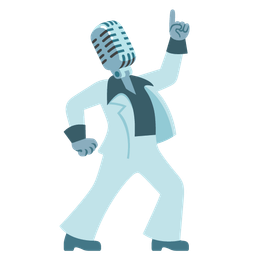 mirror ball and studio microphone