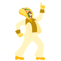 mirror ball and taco