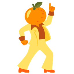 mirror ball and tangerine