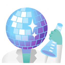 mirror ball and test tube