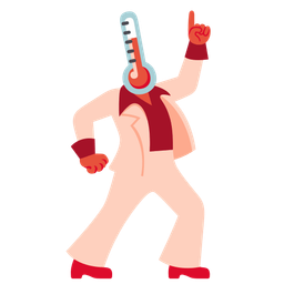 mirror ball and thermometer