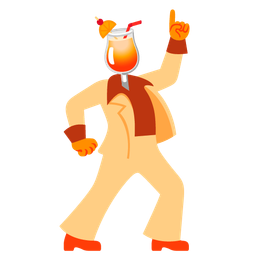 mirror ball and tropical drink