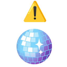 mirror ball and warning