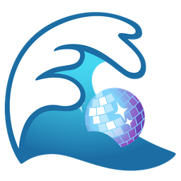 mirror ball and water wave