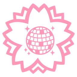 mirror ball and white flower