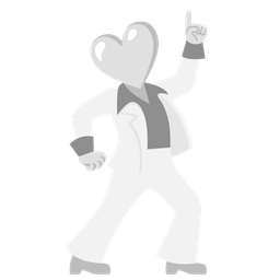 mirror ball and white heart