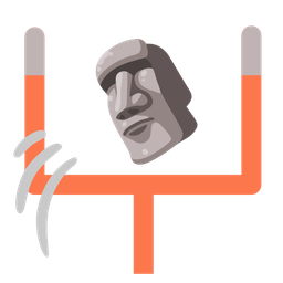moai and american football