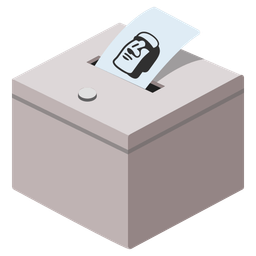 moai and ballot box with ballot