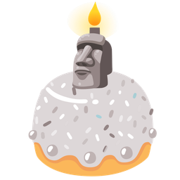 moai and birthday cake