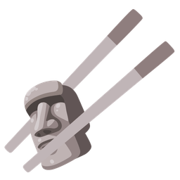 moai and chopsticks