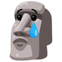 moai and crying face