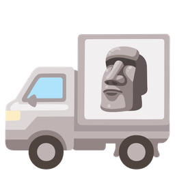 moai and delivery truck
