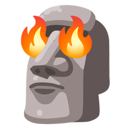 moai and fire