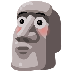 moai and flushed face