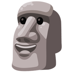 Moai and Grinning face