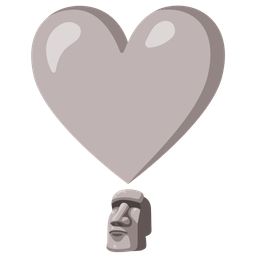 moai and heart exclamation