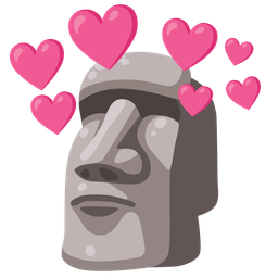 moai and heart with arrow