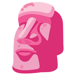 moai and heart with ribbon