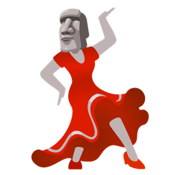 moai and high-heeled shoe