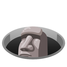 moai and hole