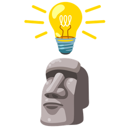 moai and light bulb
