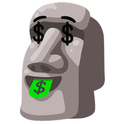Moai and Money-mouth face