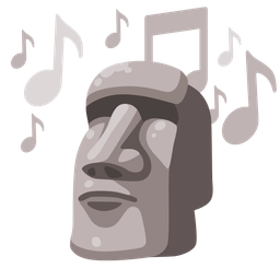 moai and musical notes