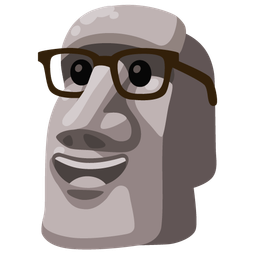 moai and nerd face