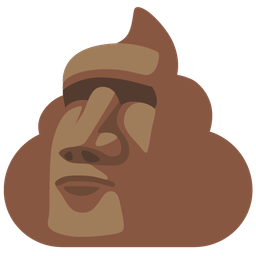 moai and pile of poo