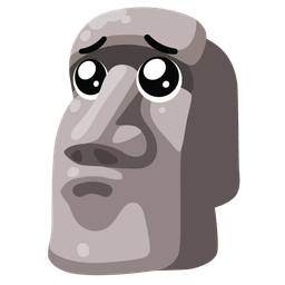 moai and pleading face
