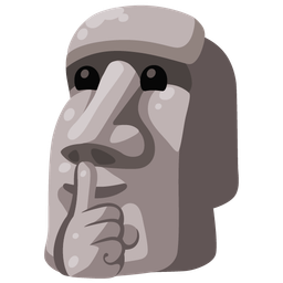 moai and shushing face