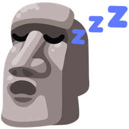 moai and sleeping face