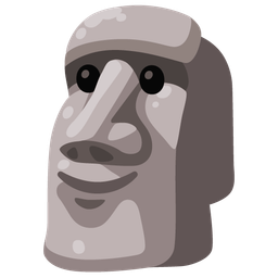 Moai and Slightly smiling face