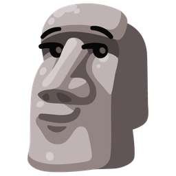 moai and smirking face