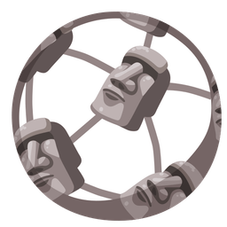 moai and soccer ball