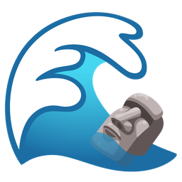 moai and water wave