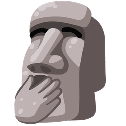 moai and yawning face