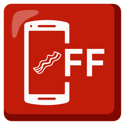 mobile phone off and bacon