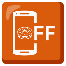 mobile phone off and bagel