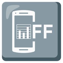 mobile phone off and bar chart
