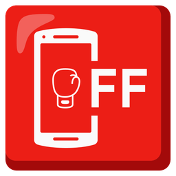 mobile phone off and boxing glove