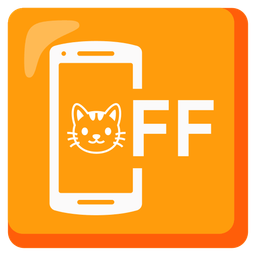 mobile phone off and cat face