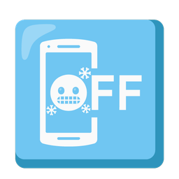 mobile phone off and cold face